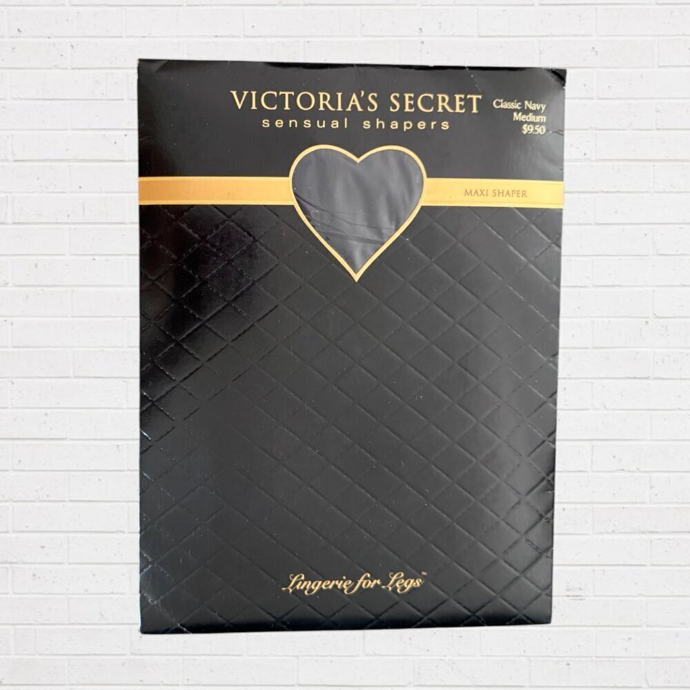 Vintage Victoria’s Secret Sensual Shapers Maxi Shaper Hosiery NIP Classic Navy M